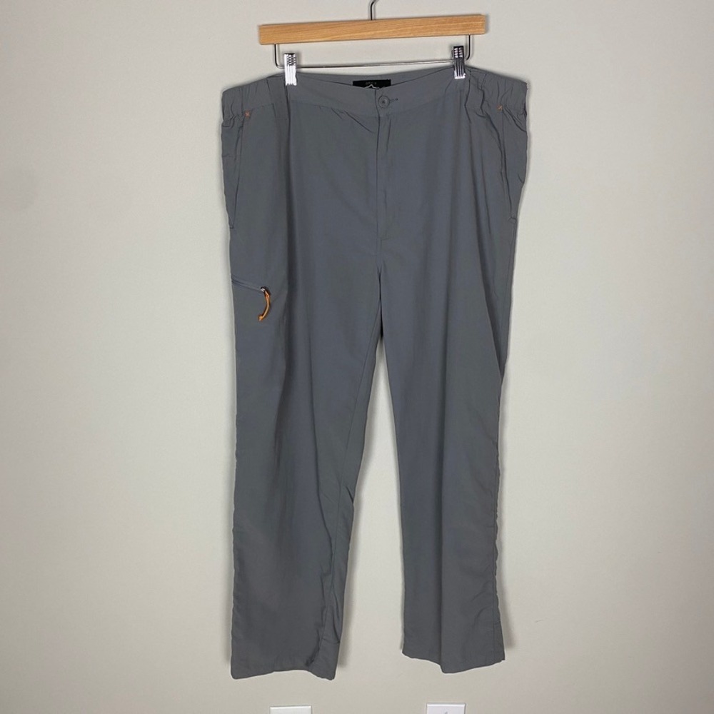 Orvis Trout Bum Hiking Pants Mens XL Grey Nylon Quick Dry Cargo Outdoor Fishing